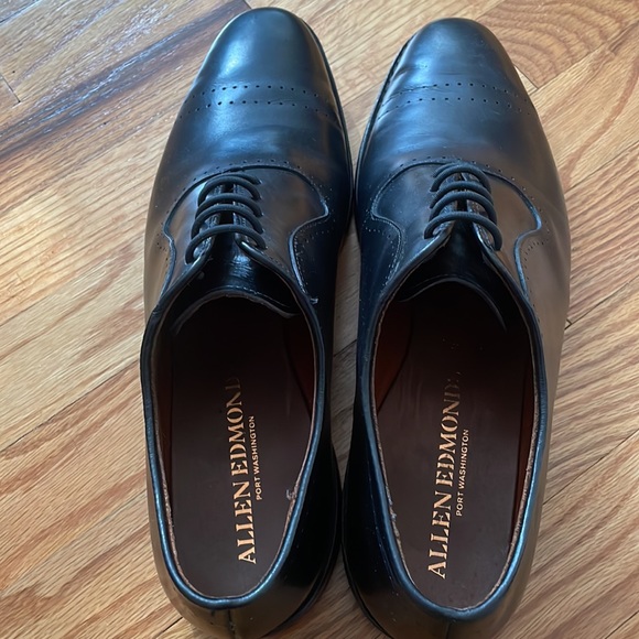 Allen Edmonds Vernon mens  black Oxfords. 10.5 D. - Picture 5 of 7